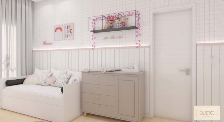 Decoração online - Quarto para bebê clean, branco