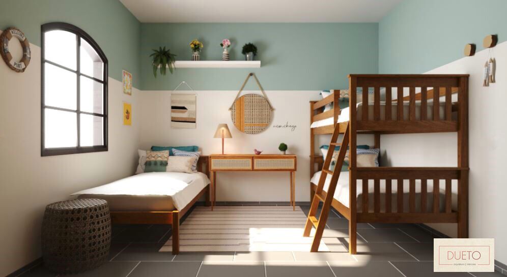 Decoração online - Quarto com beliche
