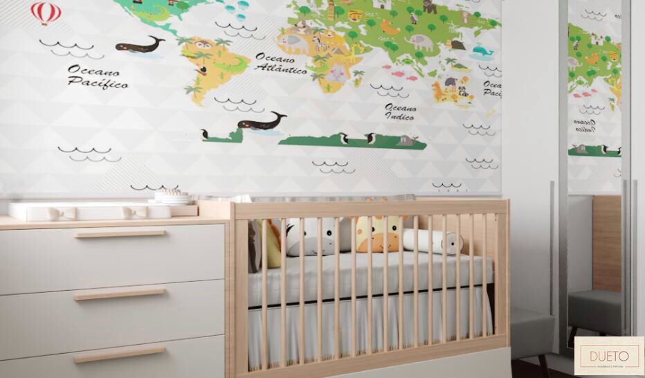 Decoração online - Quartos para crianças com papel de parede