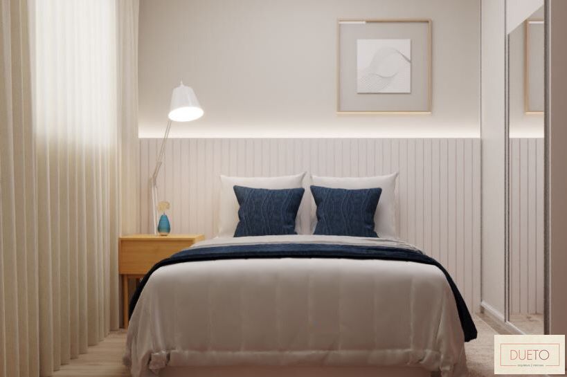 Decoração online - Quarto de casal com led