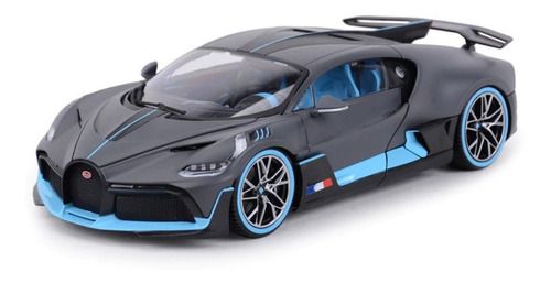 Miniatura Bugatti Divo 1/18 - MAISTO - cinza e azul - AutoMOTIVO Store