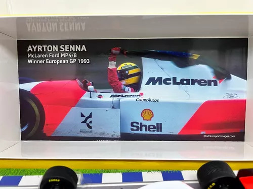 Miniatura F1 Ayrton Senna Mclaren Mp4/8 1/18 1993 Donington Park