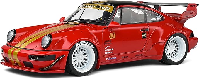 Miniatura Carro 1/18 Porsche Rwb-red Sakura Solido - AutoMOTIVO Store
