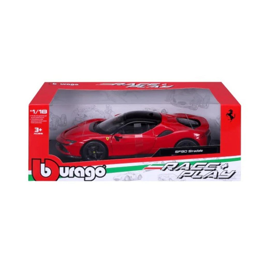 Miniatura carro Ferrari SF90 Stradale - 1/18 - AutoMOTIVO Store