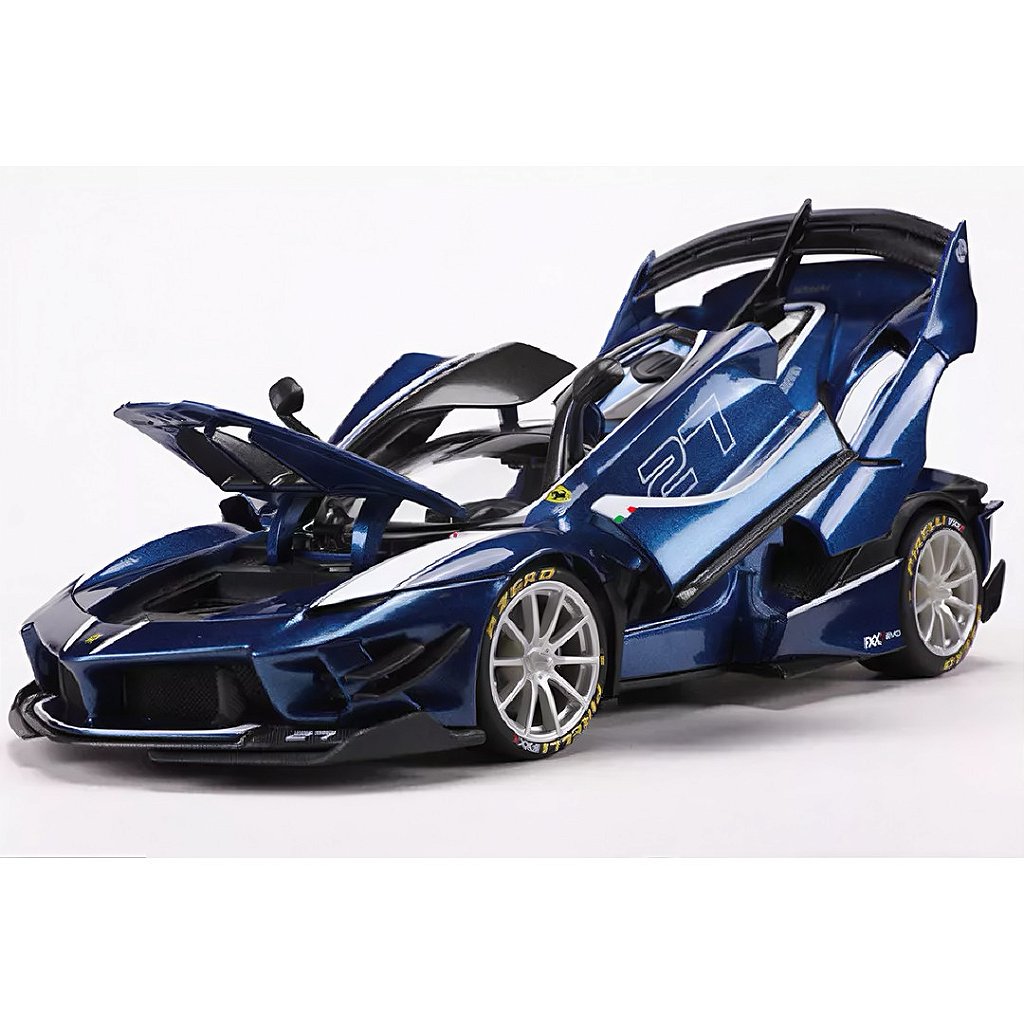 Miniatura Carro Ferrari FXX-K Evo Azul - 1/18 - AutoMOTIVO Store