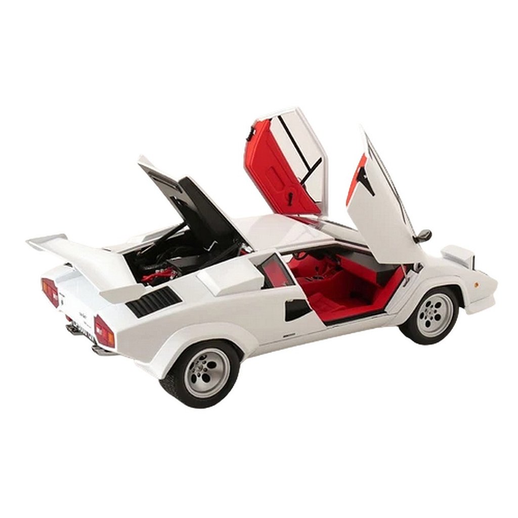Miniatura carro Lamborghini Countach LP 5000 S branca - 1/12