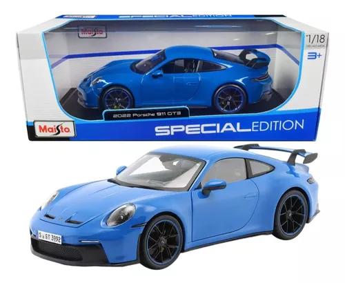 Miniatura Carro Porsche 911 GT3 2022 Azul - 1/18 - AutoMOTIVO Store