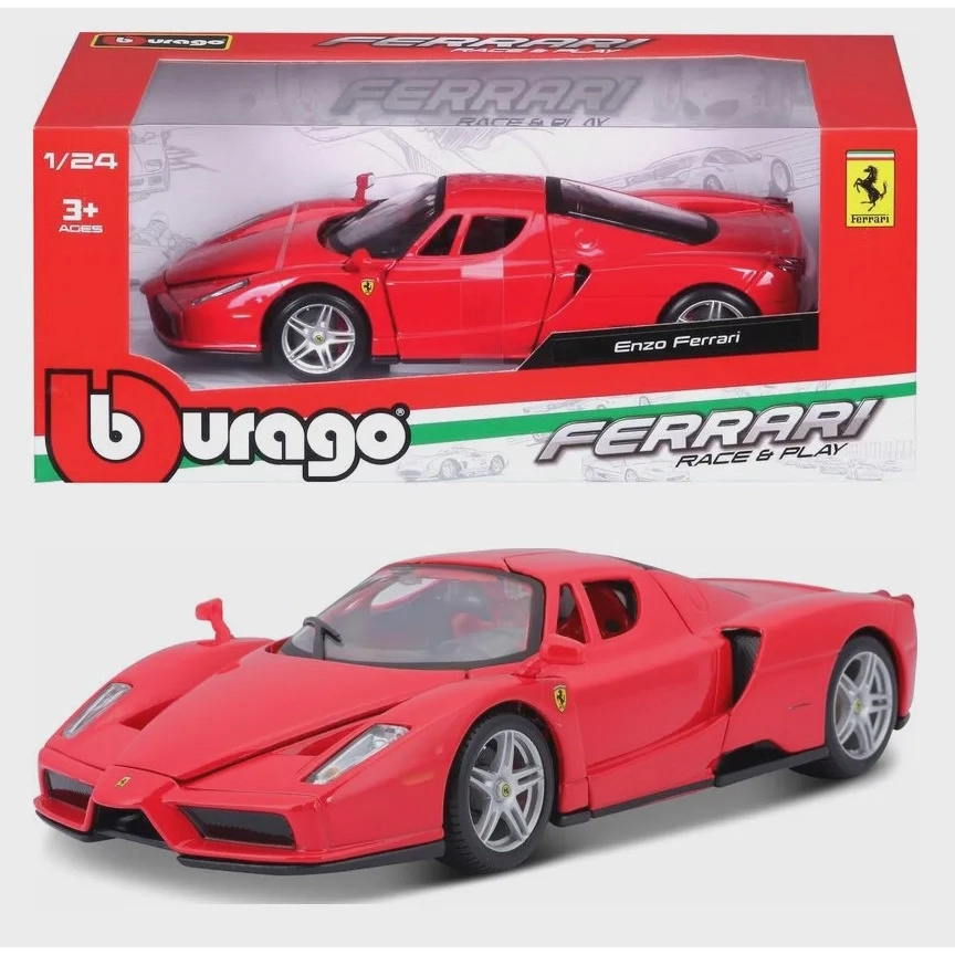 Miniatura carro Ferrari Enzo 1/24 vermelho - AutoMOTIVO Store