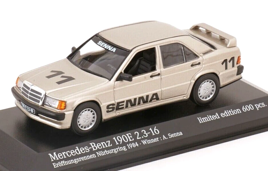 Miniatura Mercedes 190E 2.3 Senna Nurburgring Minichamps 1/43