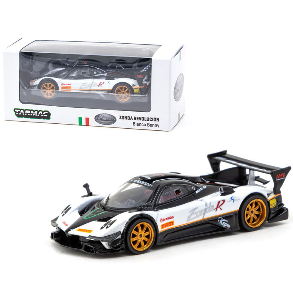 Miniatura carro Pagani Zonda Revolucíon branco 1/64 - AutoMOTIVO Store