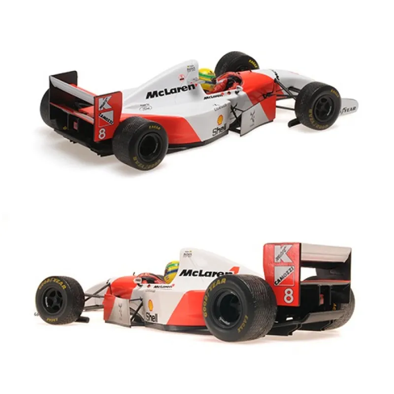 Miniatura F1 Ayrton Senna McLaren MP4/8 1993 1/18 - AutoMOTIVO Store