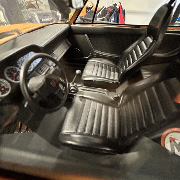 Miniatura carro Porsche 911 (930) Turbo 1977 laranja 1/12