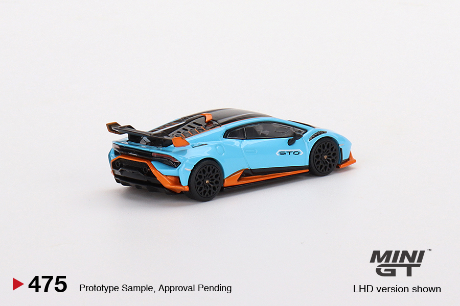 Lamborghini Huracán STO Blue Laufey MINI GT 1/64 - AutoMOTIVO Store