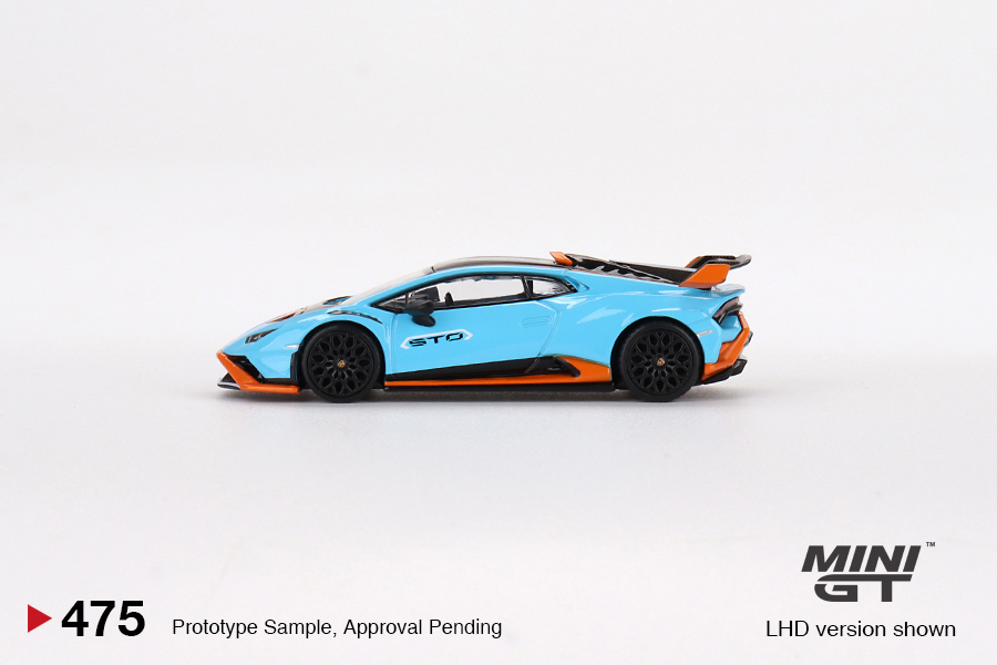 Lamborghini Huracán STO Blue Laufey MINI GT 1/64 - AutoMOTIVO Store