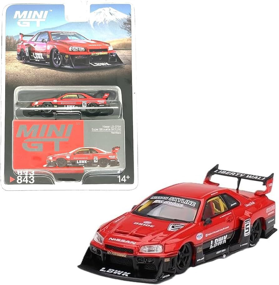 Miniatura Mini GT Nissan LB-ER34 Super silhouette SKYLINE