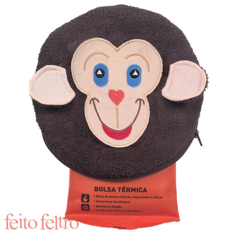 Bolsa Termica Macaco Kako Feito Feltro - Feito Feltro