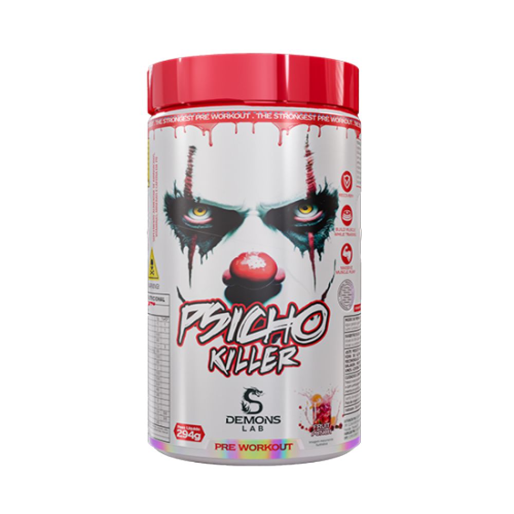 Pre Treino Psicho Killer Fruit Punch 300g - Demons Lab - Taurene