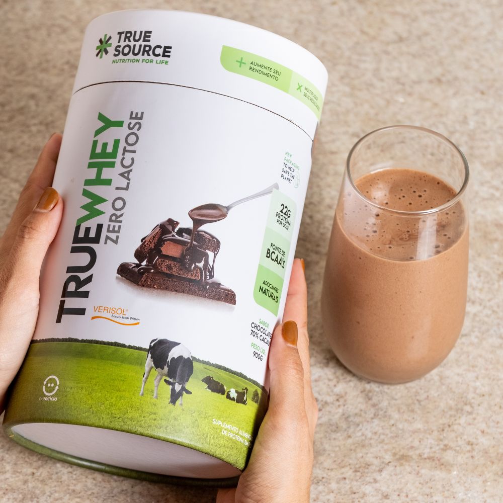 True Whey Concentrado Sem Lactose 70% Cacau 900g True Source