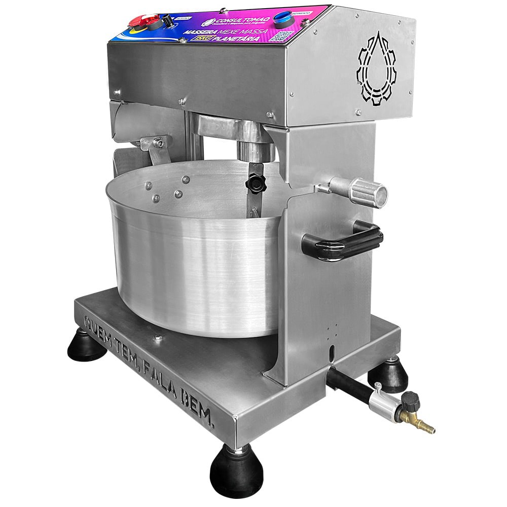 Masseira Mexe Massa Turbo 15kg MAX, Estrutura e Panela de Inox