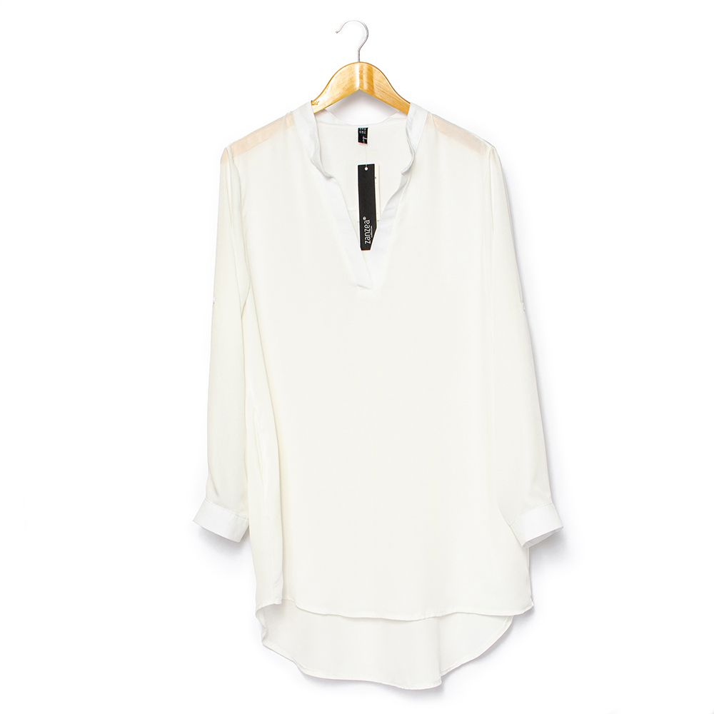 Camisa Branca ZANZEA - Tamanho 44 - Secondhand de luxo: arte, artesanato,  roupas e acessórios.
