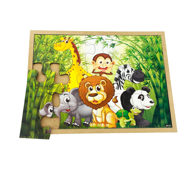 Kit 10 Jogos Quebra Cabeça Infantil Animais Educativo Mdf