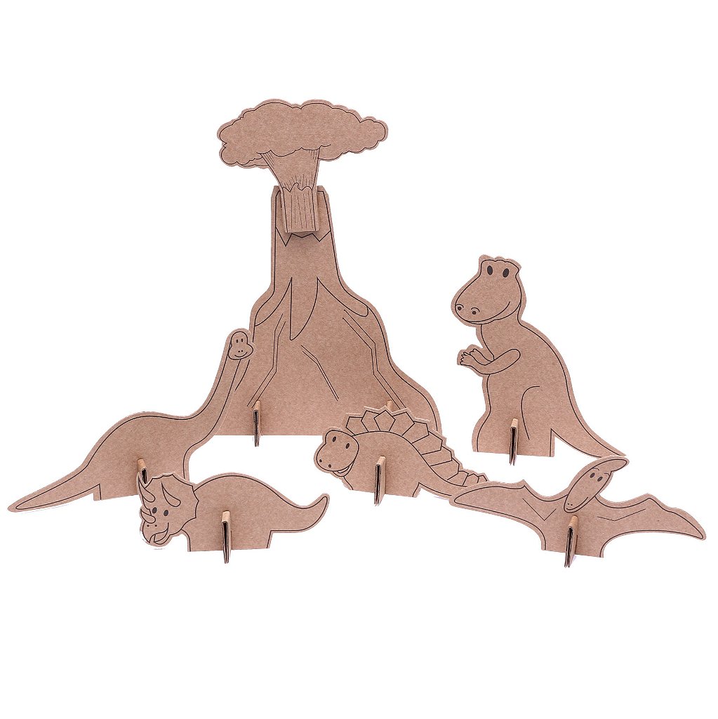 Kit De Pintura Dinossauros - Brincadeira De Criança