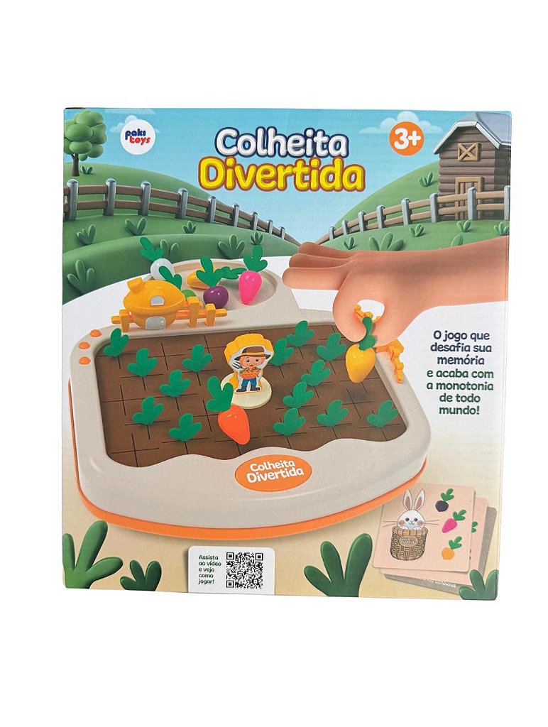 Jogo da memória Colheita divertida - Paki Toys - Ludolica