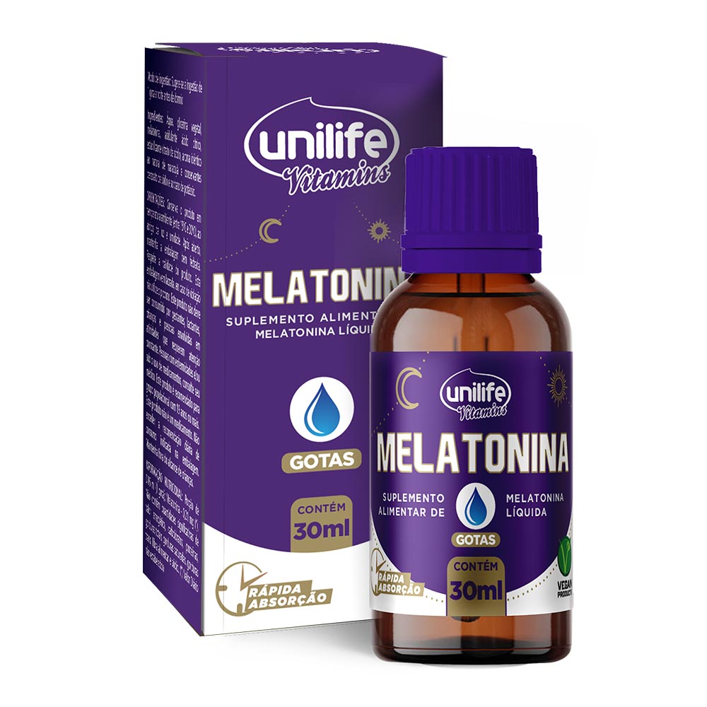 1 Melatonina + Vit B6 120 Cáps De 350mg Sono Bom Unilife