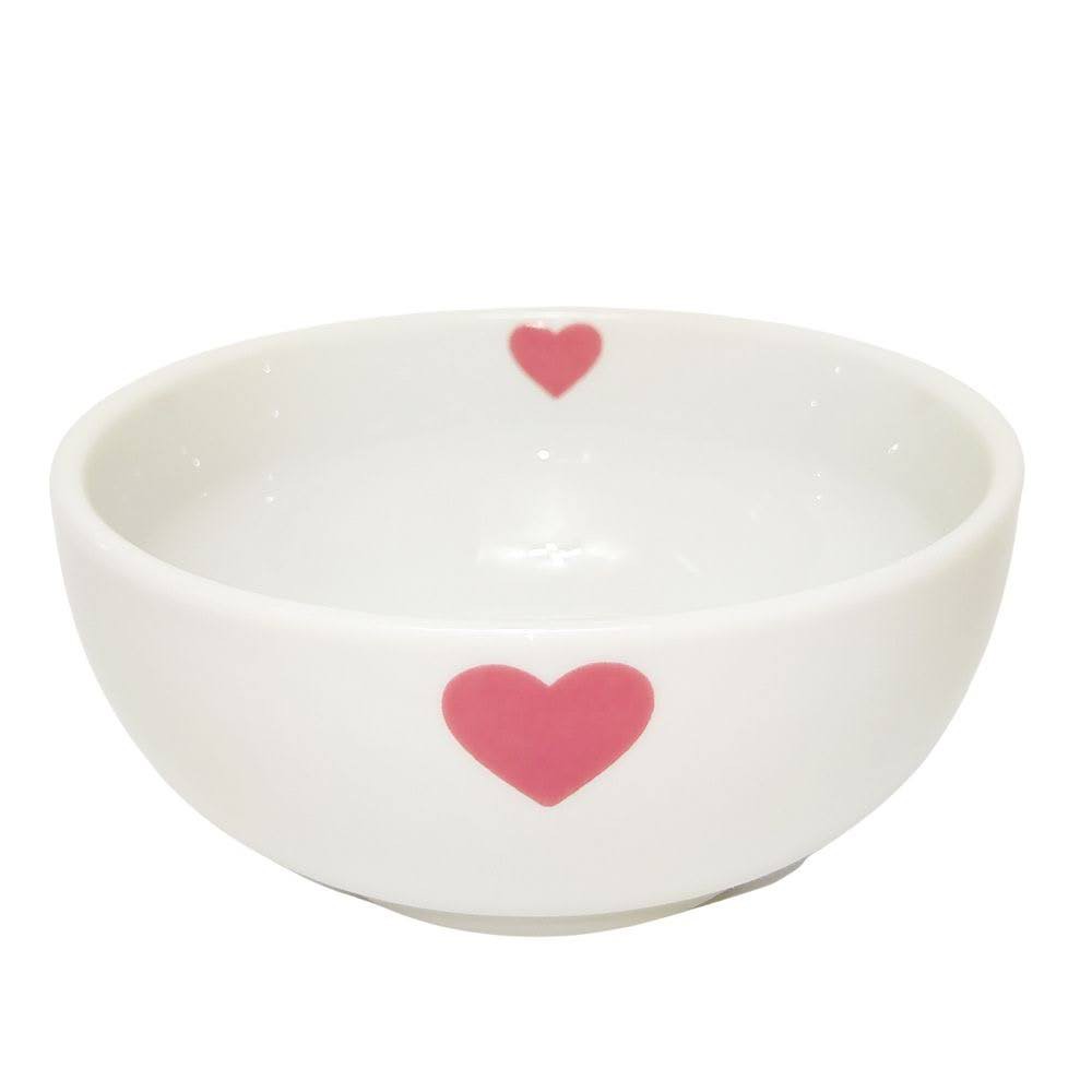 Bowl de Porcelana de Coração Rosa 350 ml - Donna Coisinha Decor