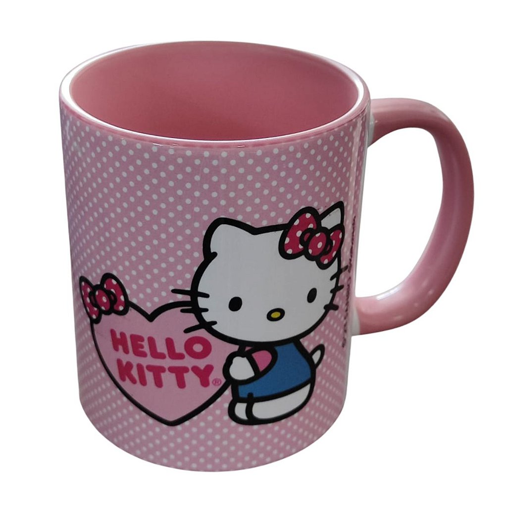 Caneca Hello Kitty Gatinha Boneca Desenho Antigo em Promoção na