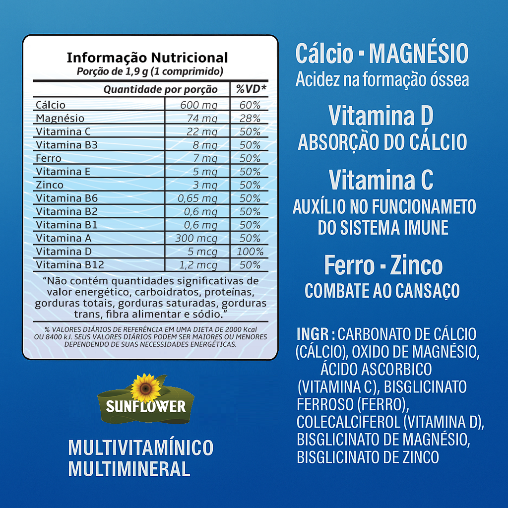 Tabela Nutricional Calciorgan