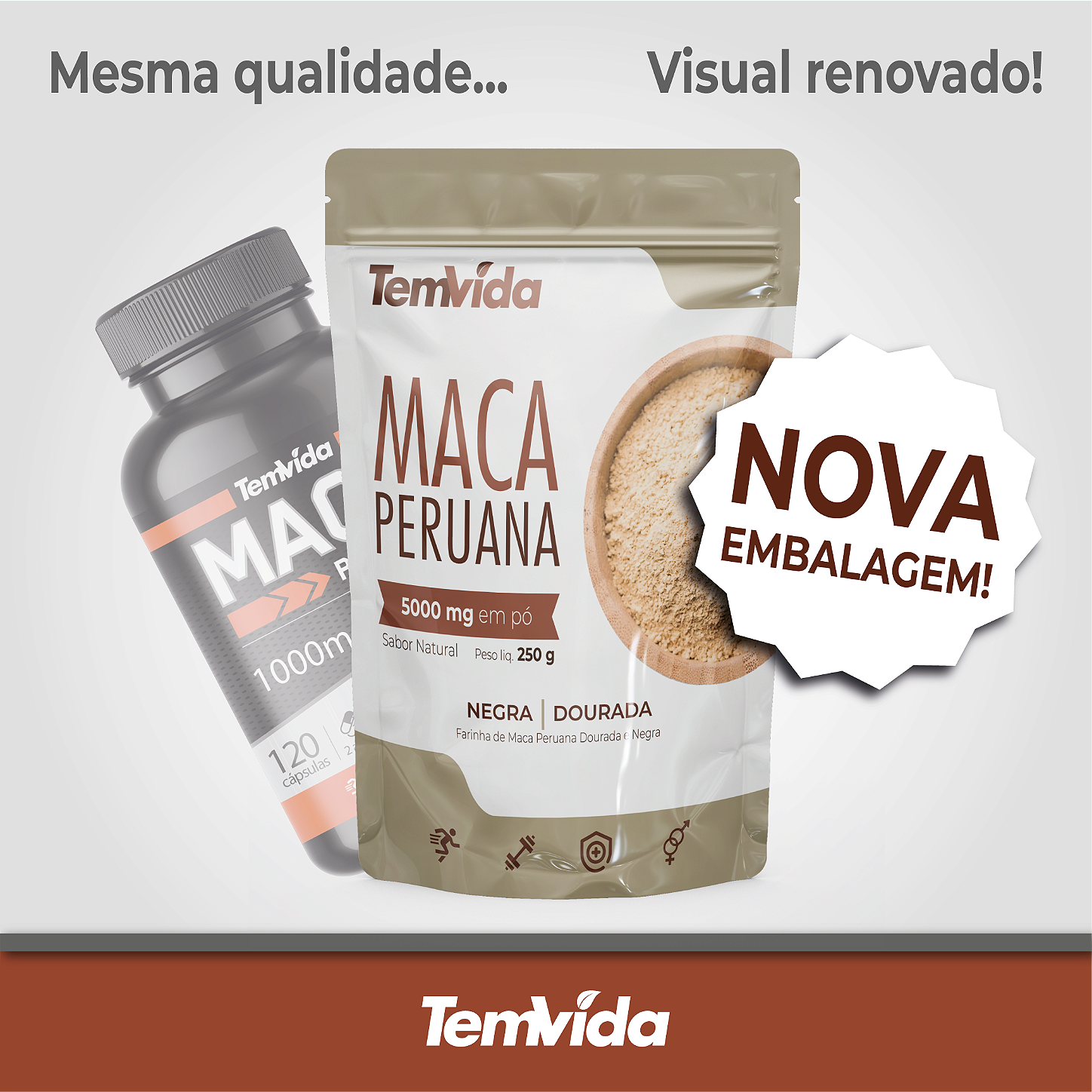 Nova Embalagem Maca Peruana Tem Vida