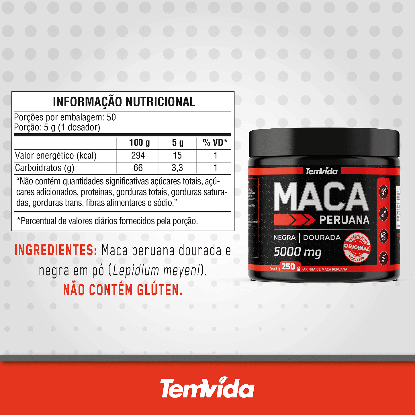 Mais benefícios Maca Peruana