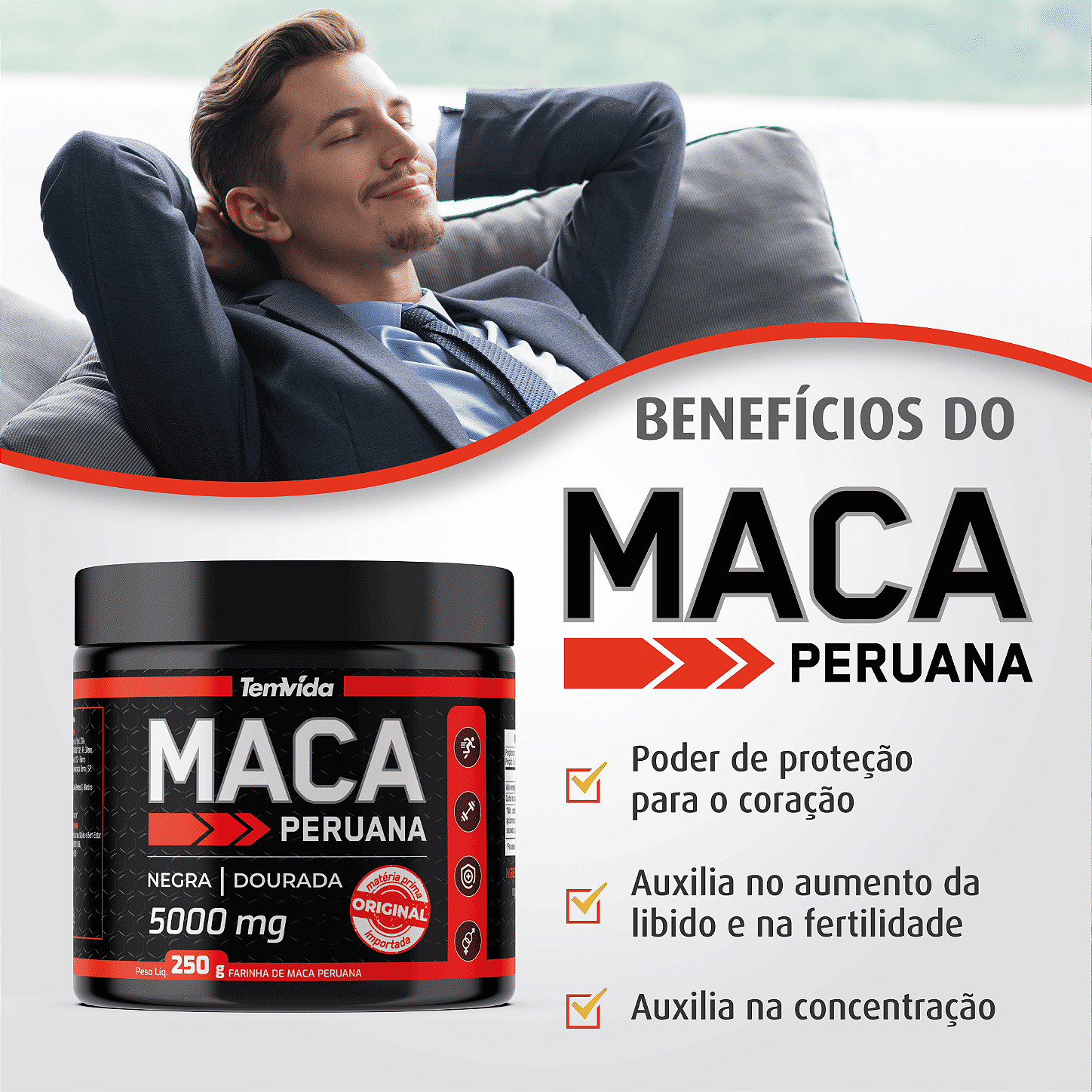 Maca Peruana TemVida pote