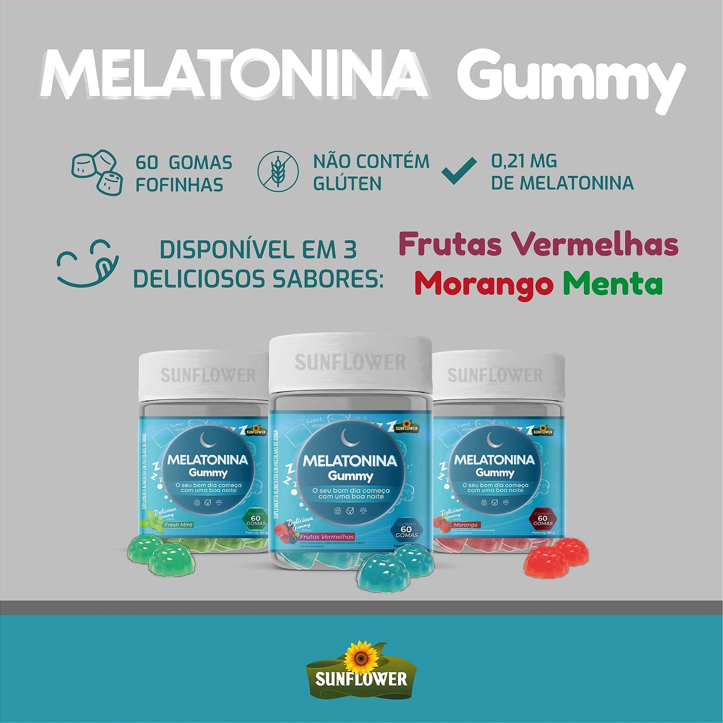 Melatonina Gummy Morango