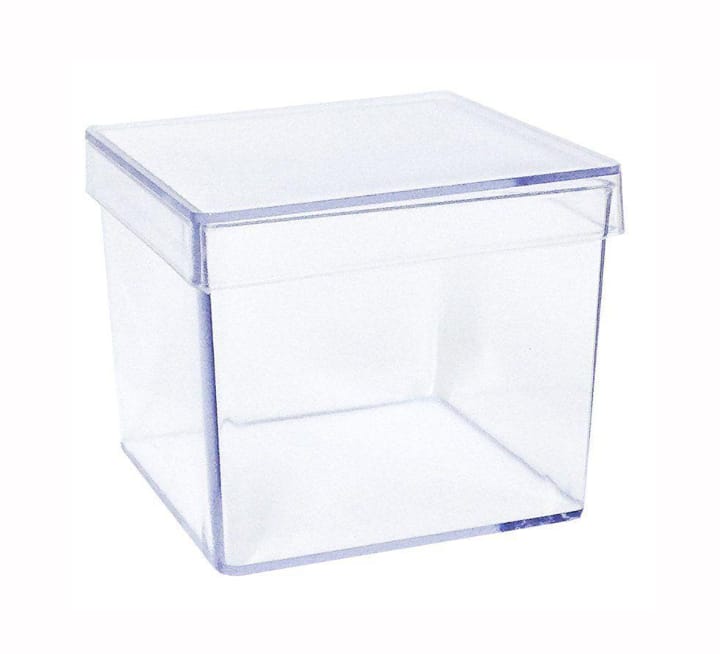Caixa acrílica transparente 5x5 - 30 unidades - VEG EMBALAGENS