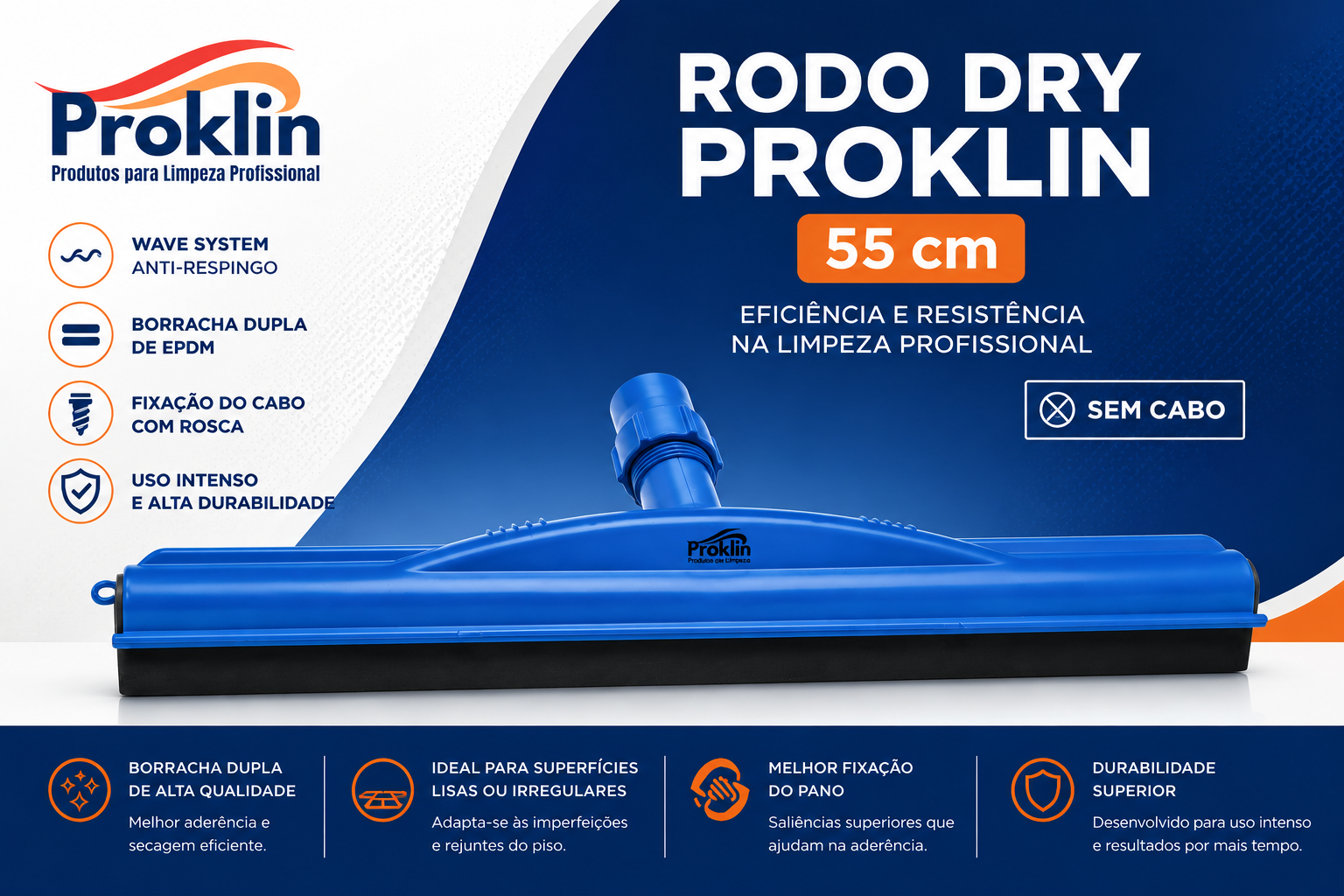 Rodo Dry Proklin 55 cm sem cabo