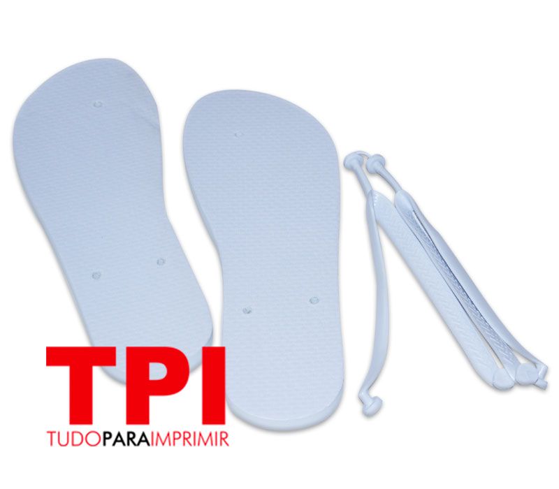 Chinelo para Sublimação Branco Tudo para Imprimir Produtos