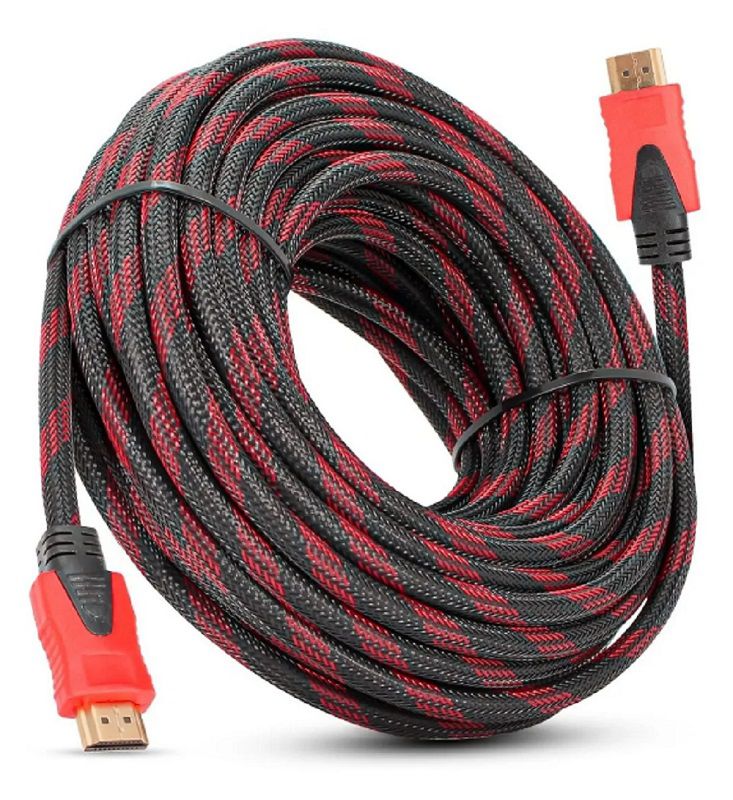 Cabo Hdmi 30 metros 2.0 Reforcado Full HD 1080p 4K Para Tv PC ARCO IRIS LED