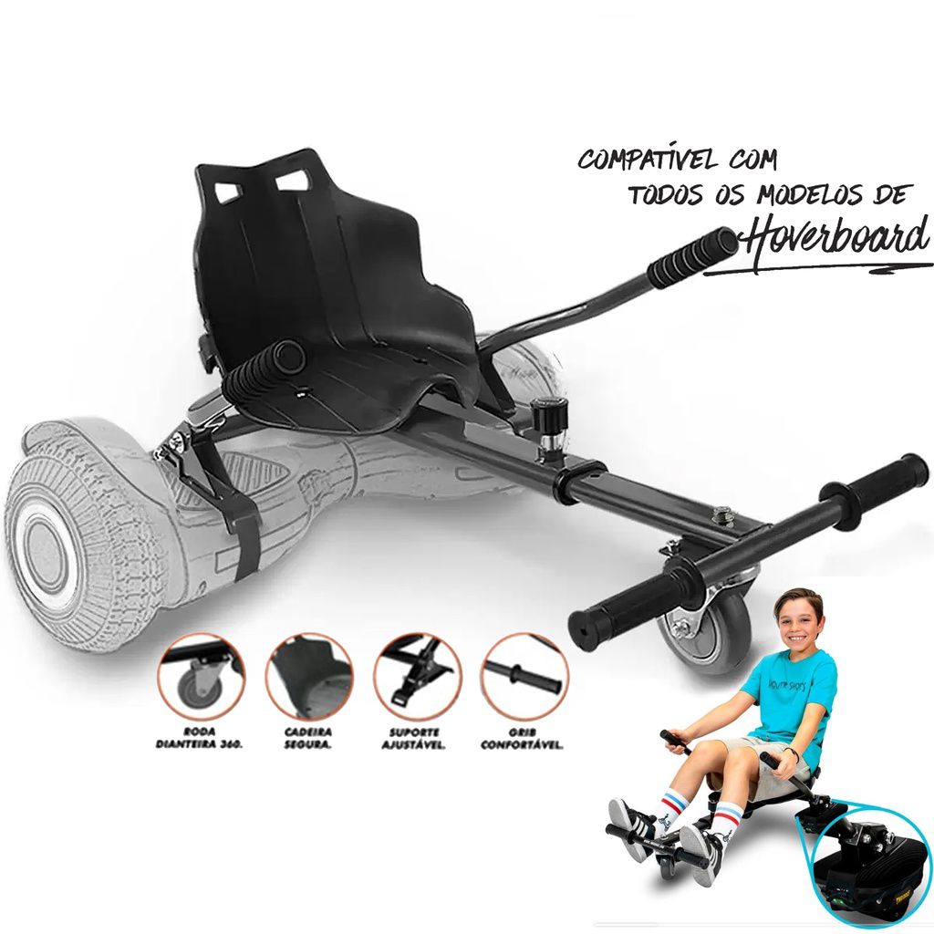 Hoverkart Carrinho Rolimã Universal Hoverboard Resistente - ARCO