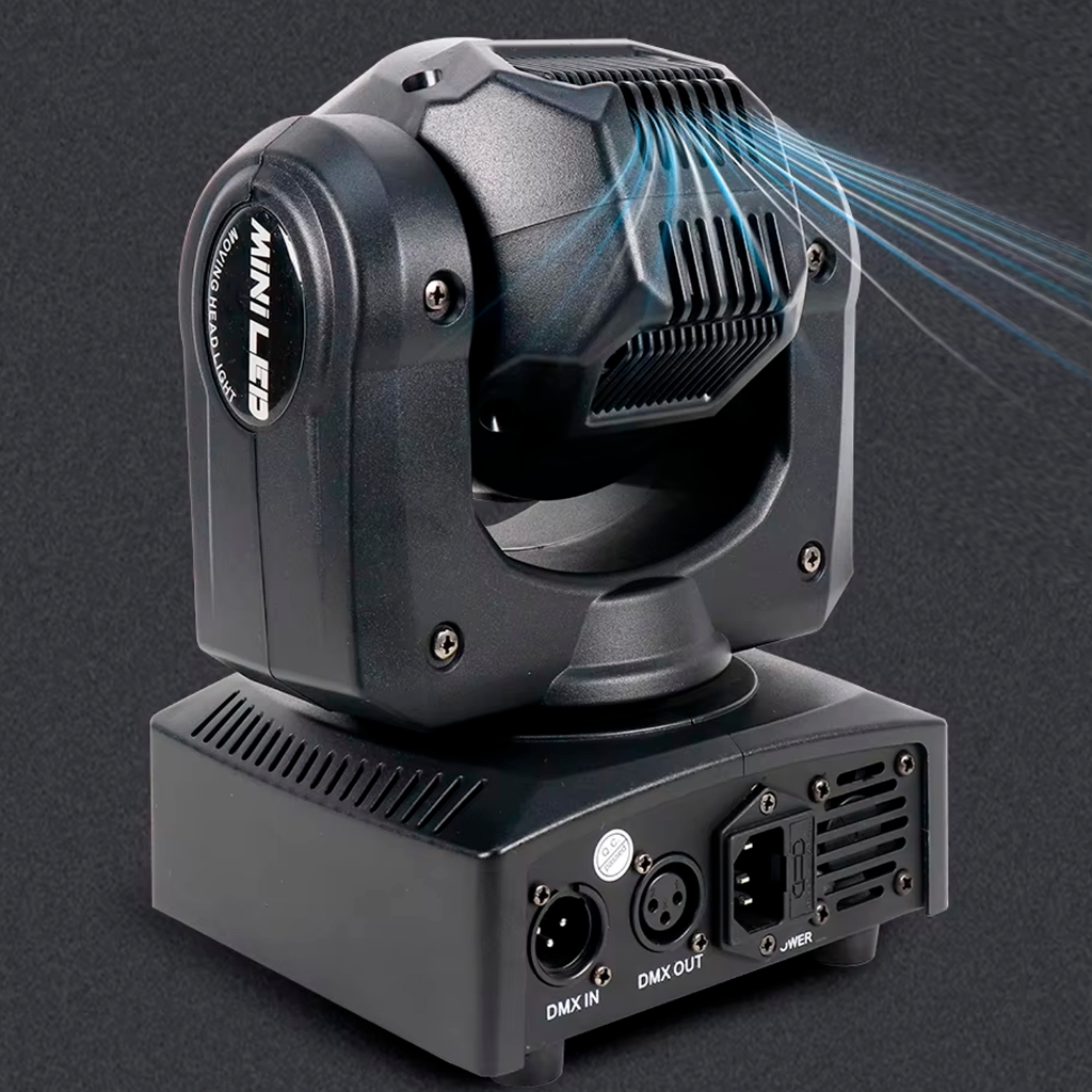 Moving Head Spot Led 30w 8 Cores 8 Led Entrada DMX - 82620 - ARCO