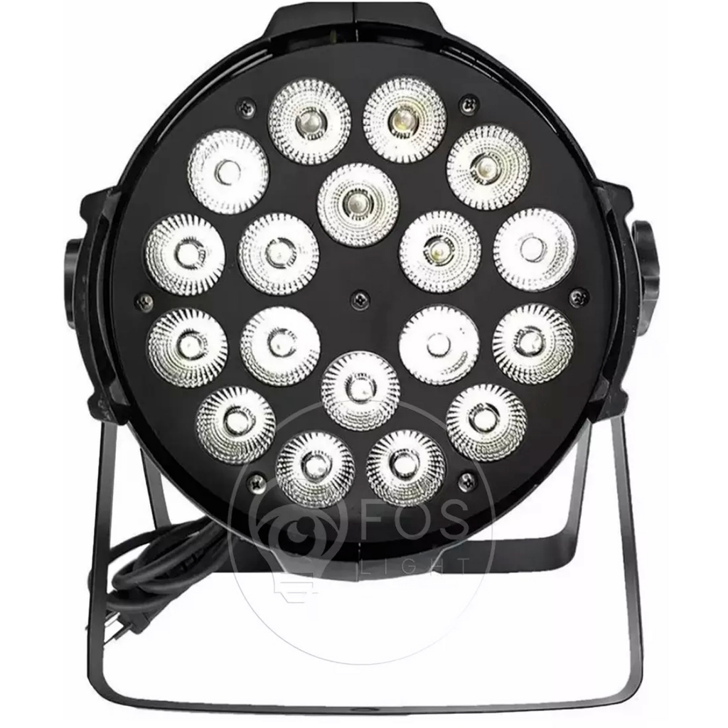 Strobo Par Led Slim 18 LEDs 300w Rgbw Dj Festas Dmx - 80904 - ARCO