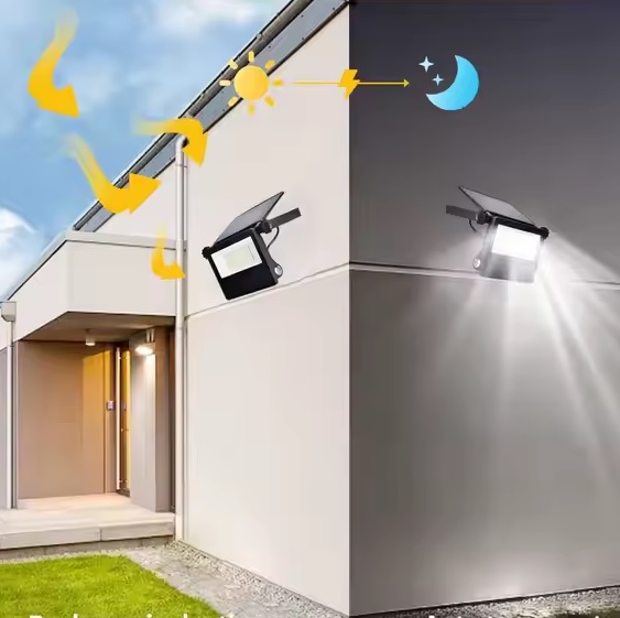 Refletor Solar 200w Articulado C/ Placa Solar e Controle - 82841