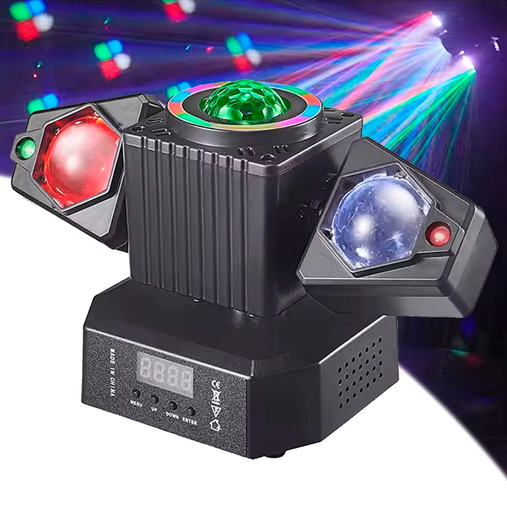Mini Moving Head 50W 3 em 1 Strobo DMX + Controle - 81294 - ARCO