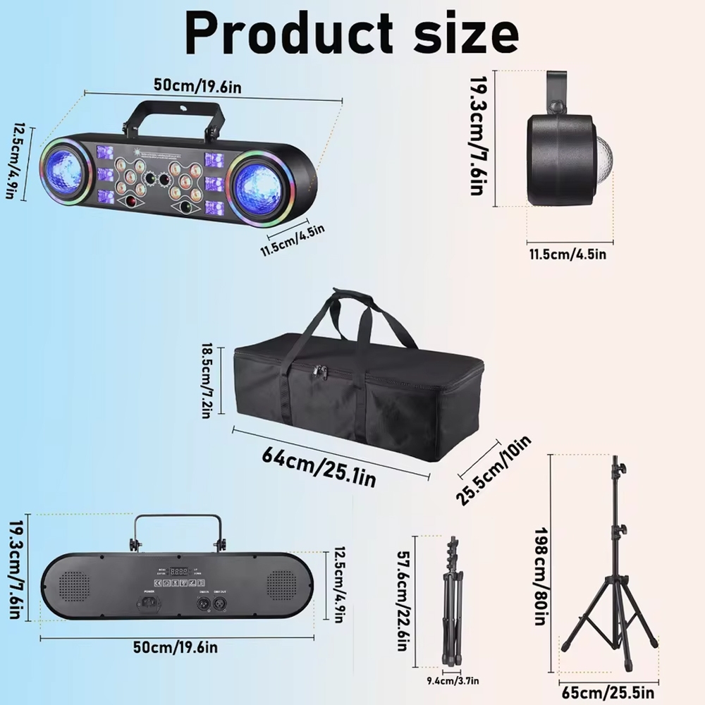 Mini Moving Head 80w Stand Magic Light + Tripé - 81941 - ARCO ÍRIS LED
