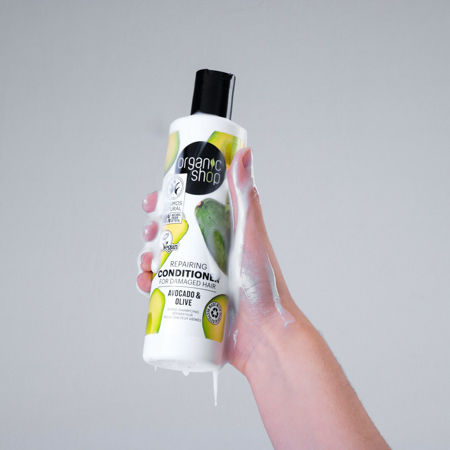 Foto do Produto Condicionador para Reconstrução Capilar Vegano - Abacate e Oliva Organic Shop 