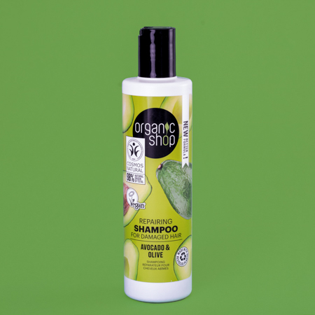 Foto do Produto Shampoo para Reconstrução Capilar Vegano - Abacate e Oliva Organic Shop 