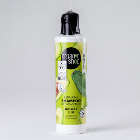 Foto do Produto Shampoo para Reconstrução Capilar Vegano - Abacate e Oliva Organic Shop 