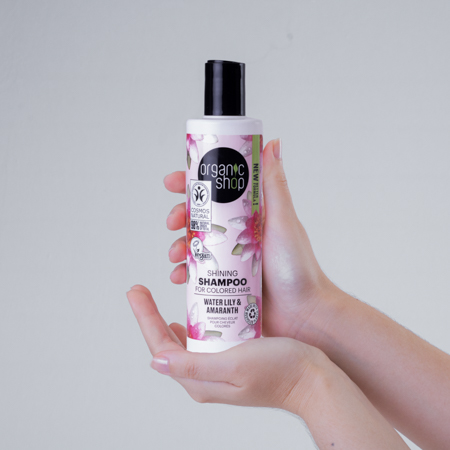 Foto do Produto Shampoo para Cabelo Colorido Vegano - Amaranto e Lírios D'água Organic Shop