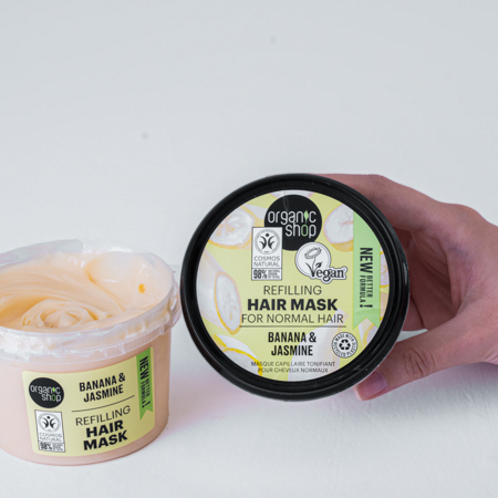 Foto do Produto Máscara Capilar Vegana para Cabelo Quebradiço - Banana e Jasmin Organic Shop